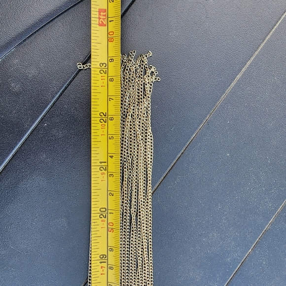 High fashion statement dangle chains chocker necklace gold tone - Picture 6 of 8